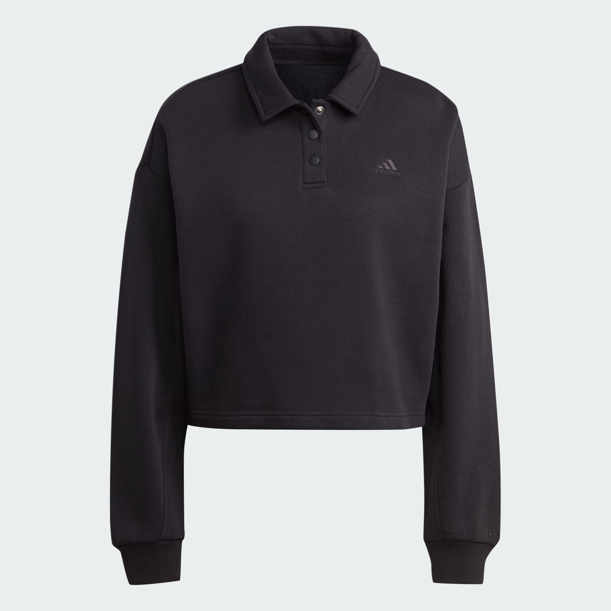Adidas All SZN Fleece Graphic Polo Sweatshirt. 5