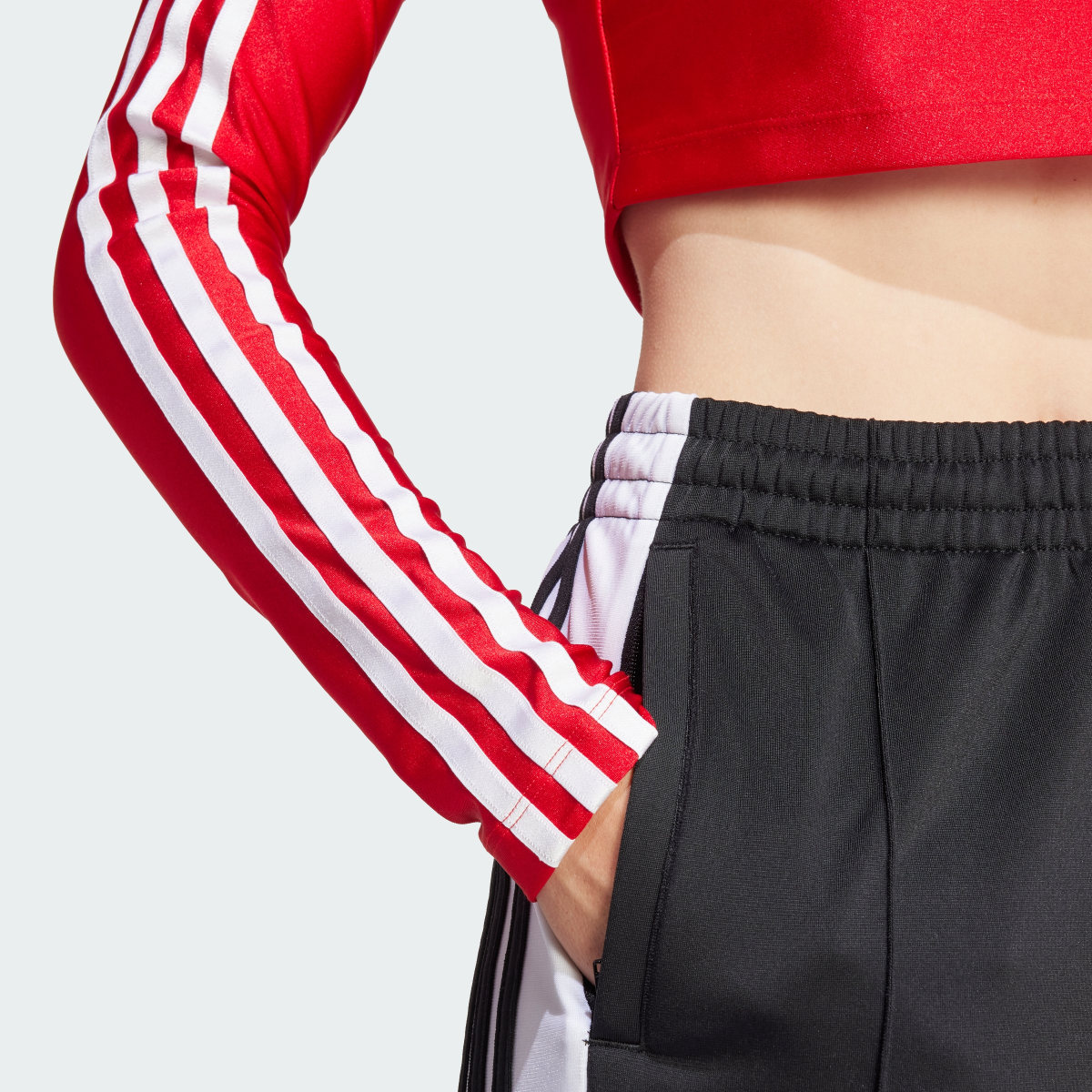 Adidas 3-Stripes Cropped Long Sleeve Long-Sleeve Top. 7