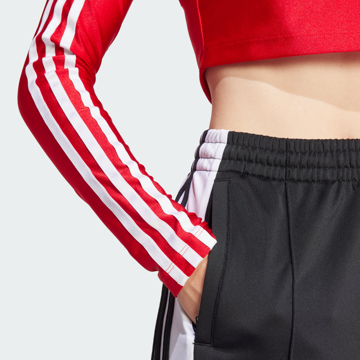 Adidas Maglia 3-Stripes Cropped Long Sleeve. 7