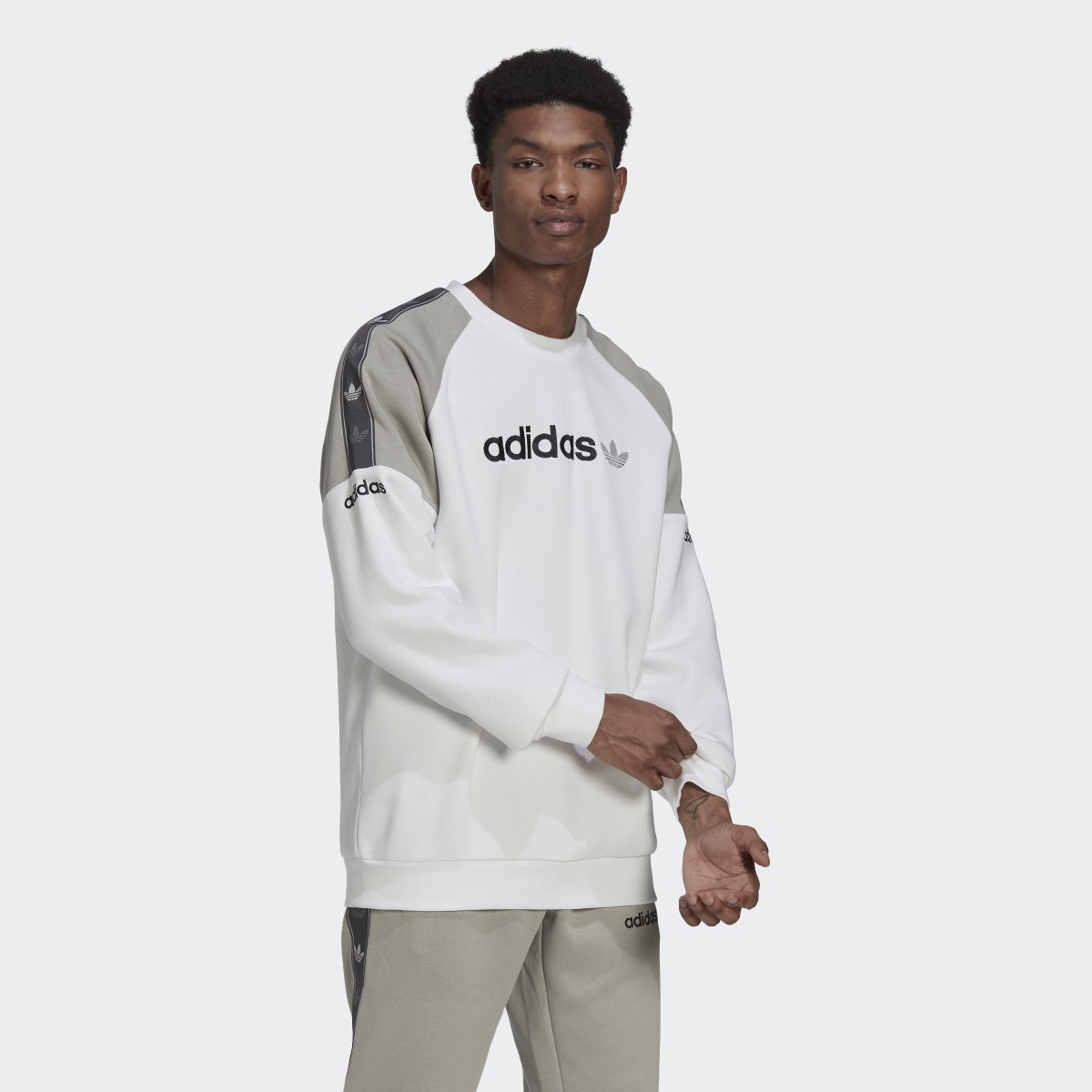Adidas Tape Fleece Crew Sweatshirt. 4