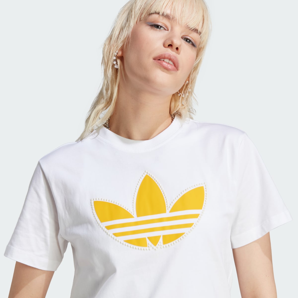 Adidas Camiseta Pearl Trefoil. 7