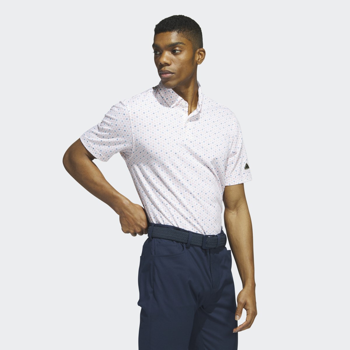 Adidas Go-To Print Golf Polo Shirt. 4