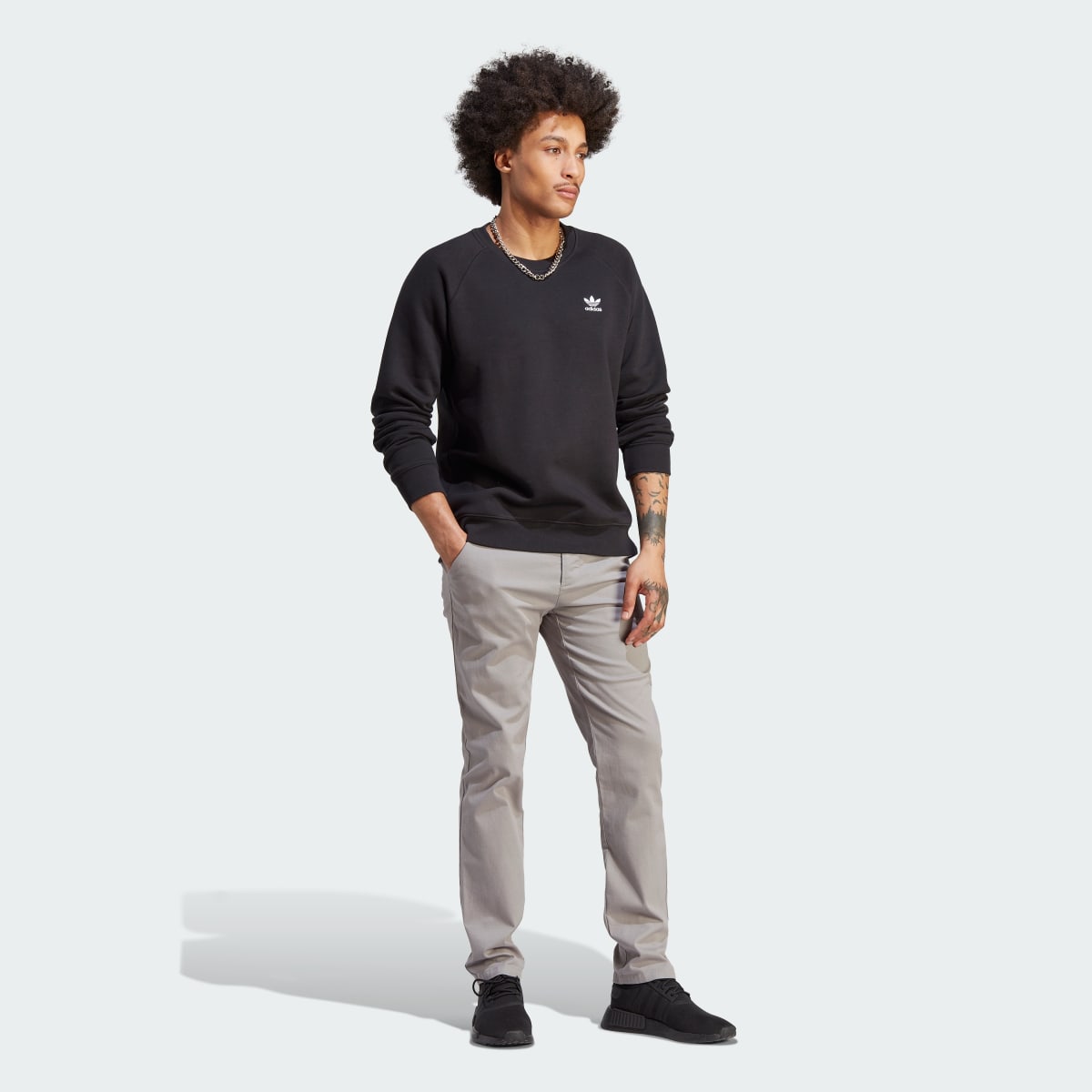 Adidas Felpa Trefoil Essentials Crewneck. 4