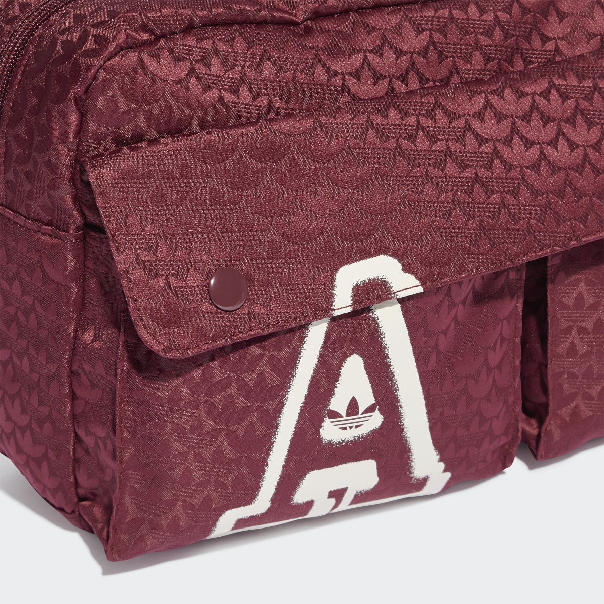 Adidas Trefoil Jacquard Monogram Oversized Waist Bag. 6