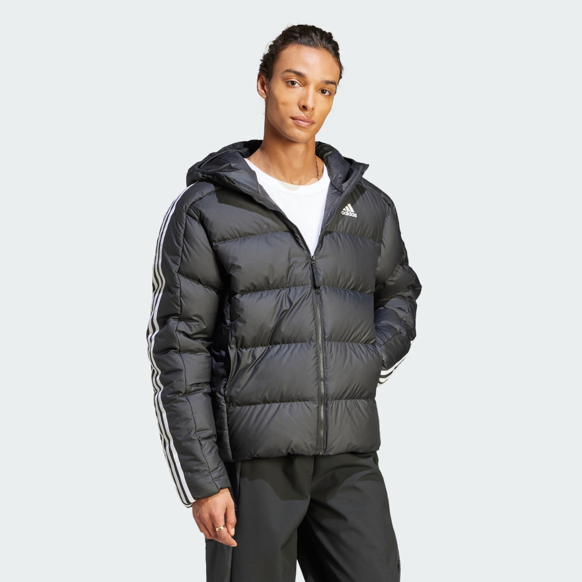 Adidas Essentials Midweight Down Hooded Jacket. 4