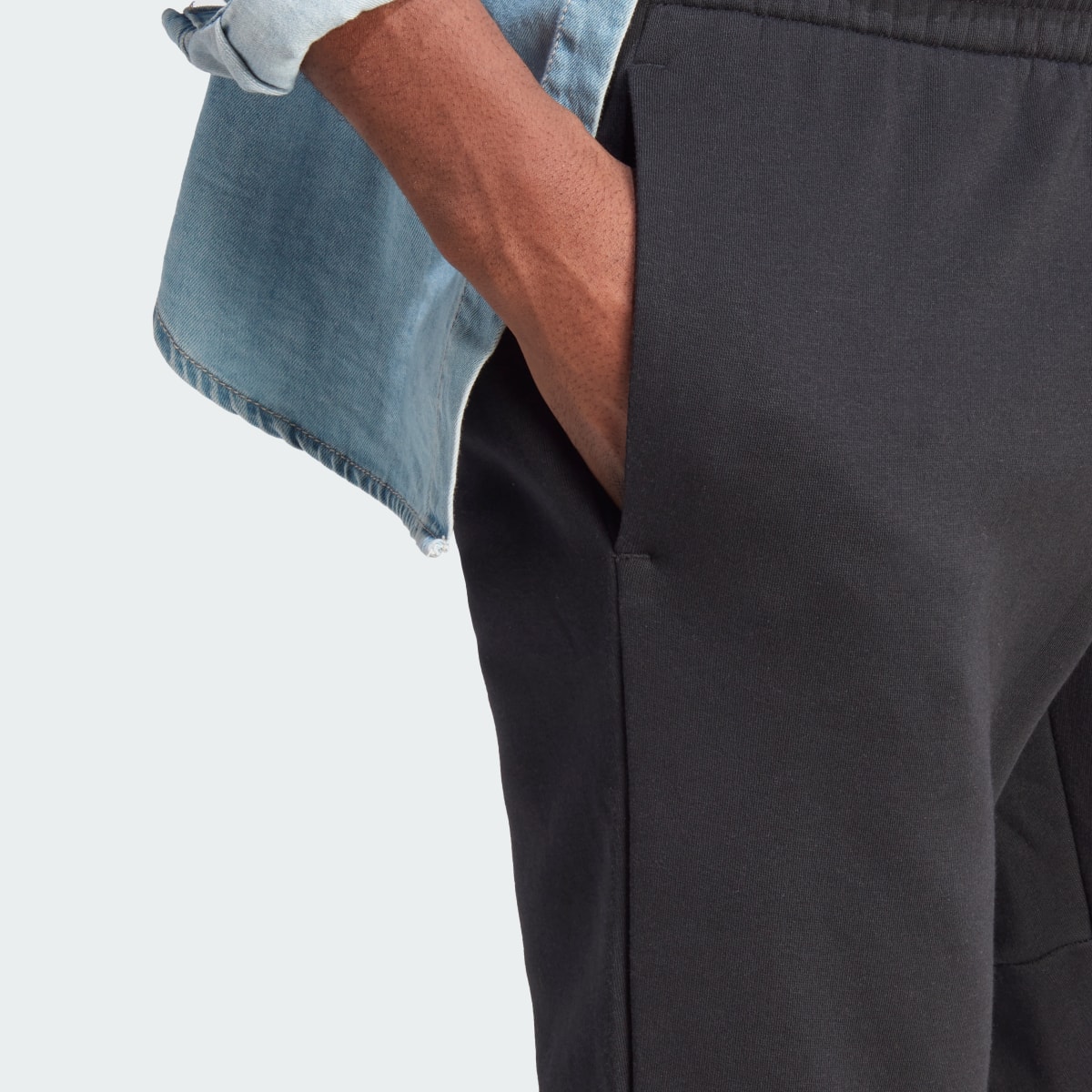 Adidas Essentials Fleece Tapered Cuff Big Logo Pants. 6
