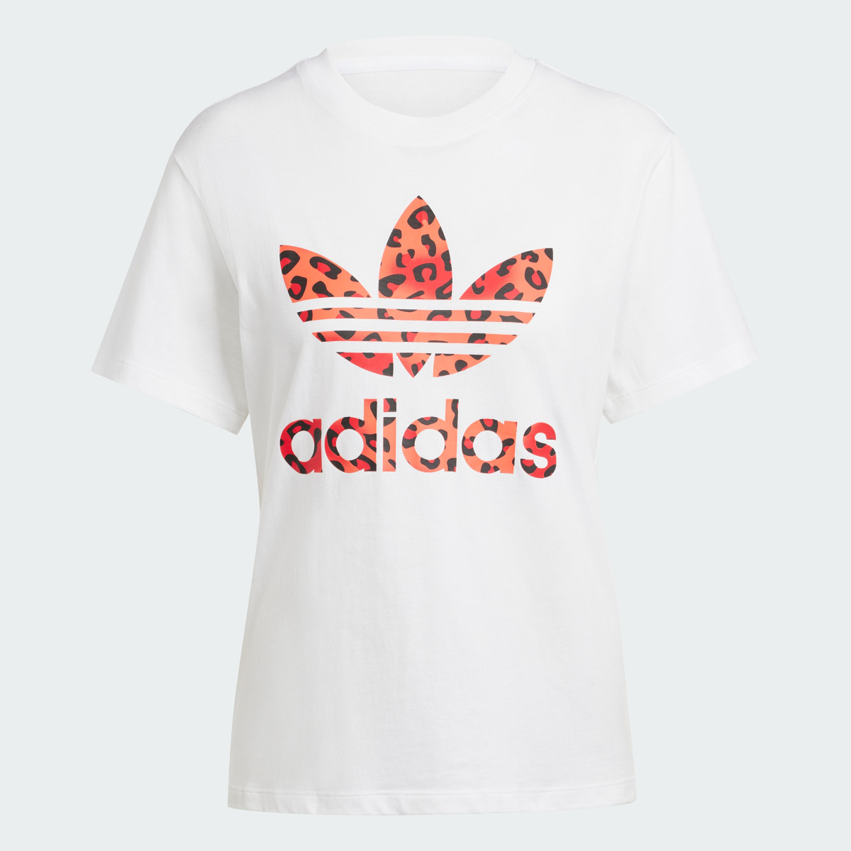 Adidas Originals Leopard Luxe Trefoil T-Shirt. 5