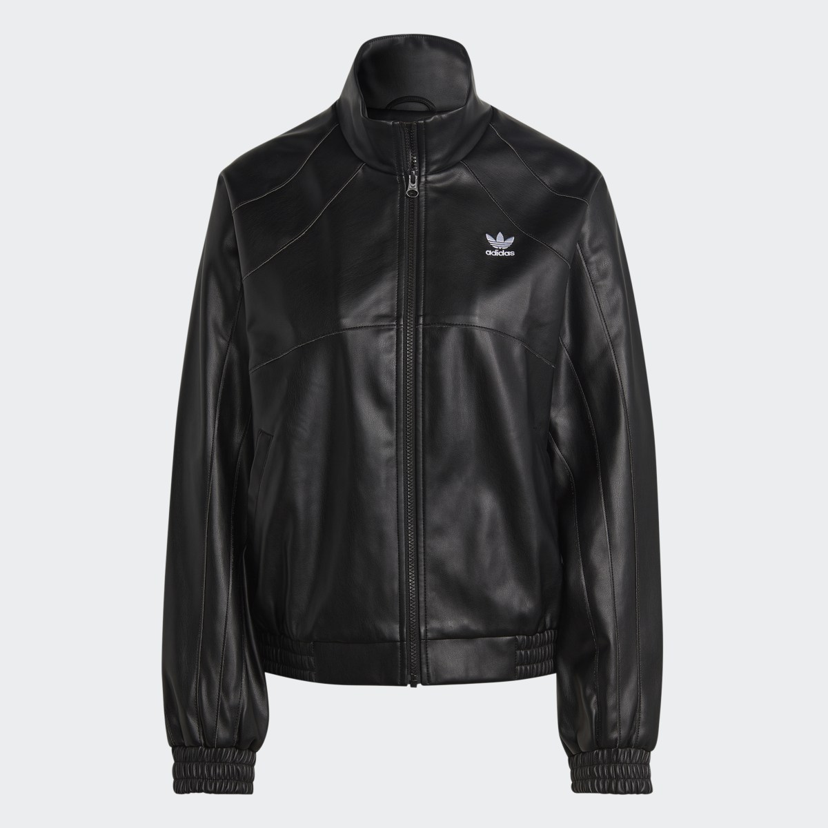 Adidas Centre Stage Faux Leather Jacket. 5