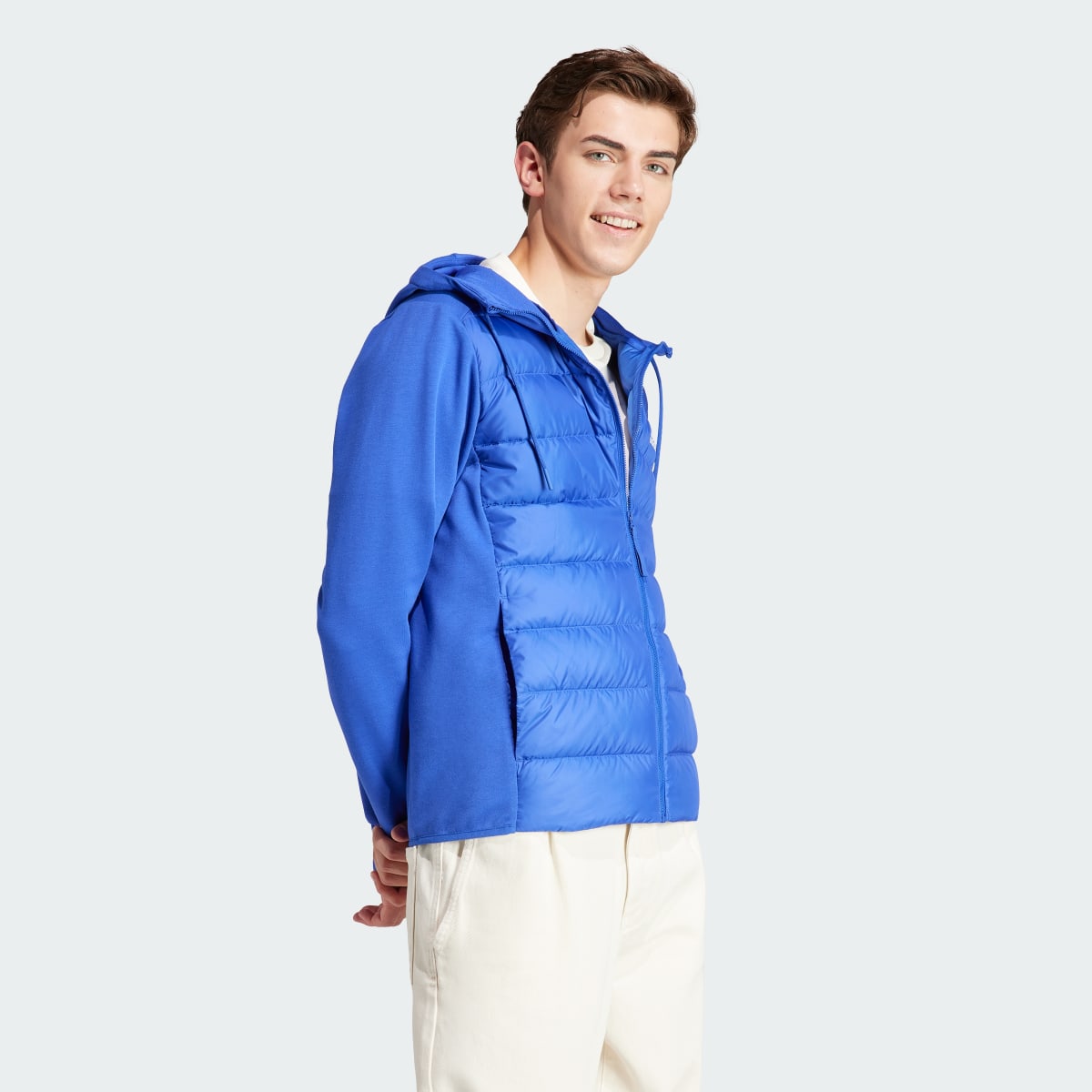 Adidas Essentials Hybrid Down Hooded Jacket. 4