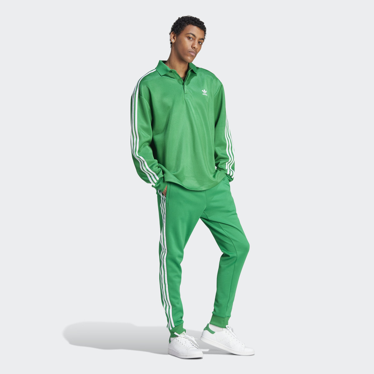 Adidas Adicolor Classics+ Long Sleeve Polo Shirt. 4