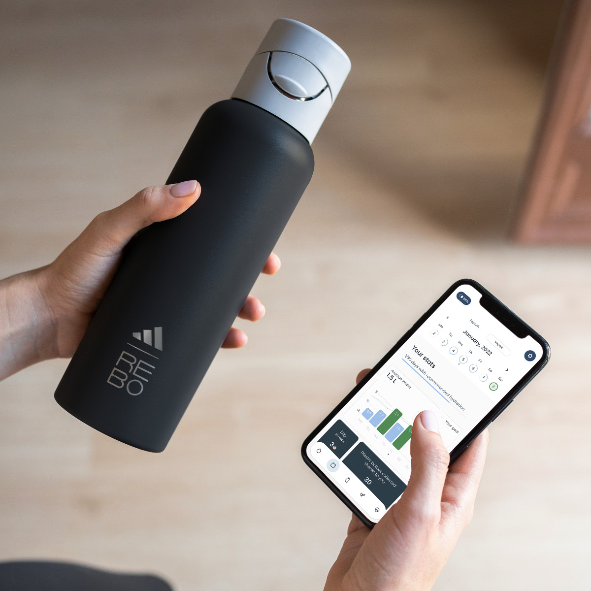 Adidas x REBO Smart Bottle. 8