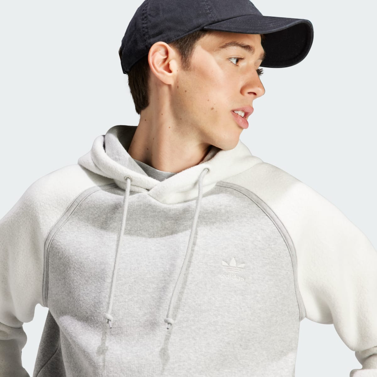 Adidas Essentials+ Trefoil Reverse Material Hoodie. 6