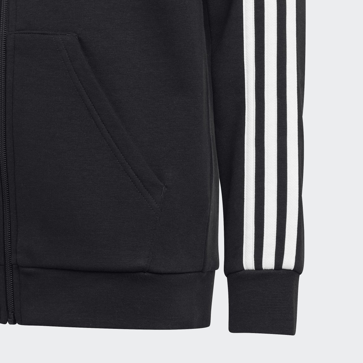 Adidas Essentials 3-Stripes Fleece Full-Zip Kapüşonlu Üst. 6