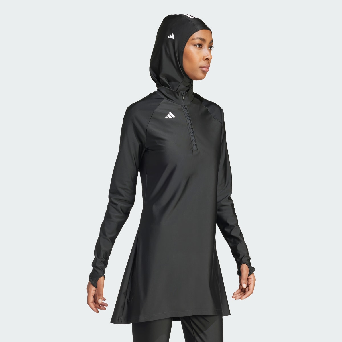 Adidas 3-Stripes Swim Long Sleeve Top. 4