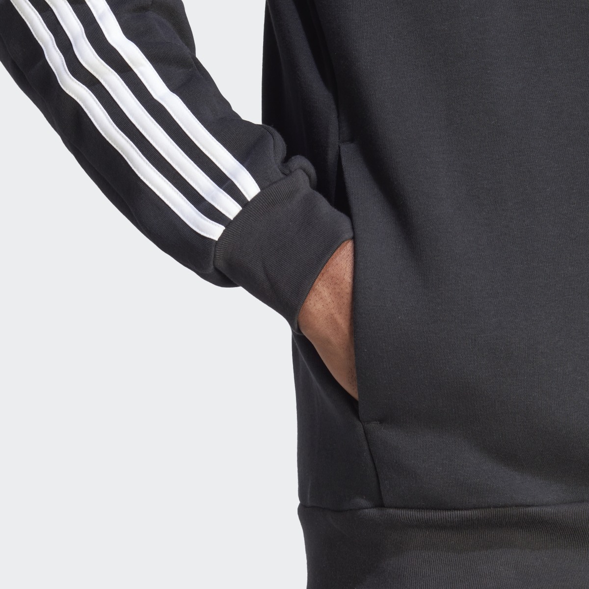 Adidas Veste à capuche entièrement zippée molleton 3 bandes Essentials. 7