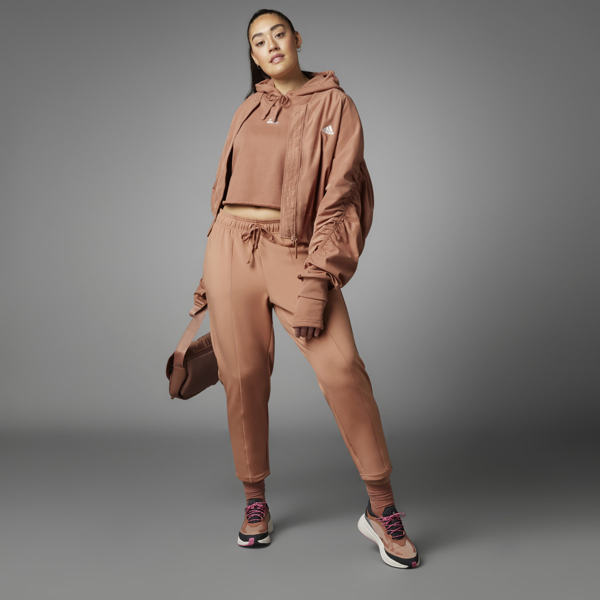 Adidas Collective Power Cropped Hoodie (Plus Size). 5