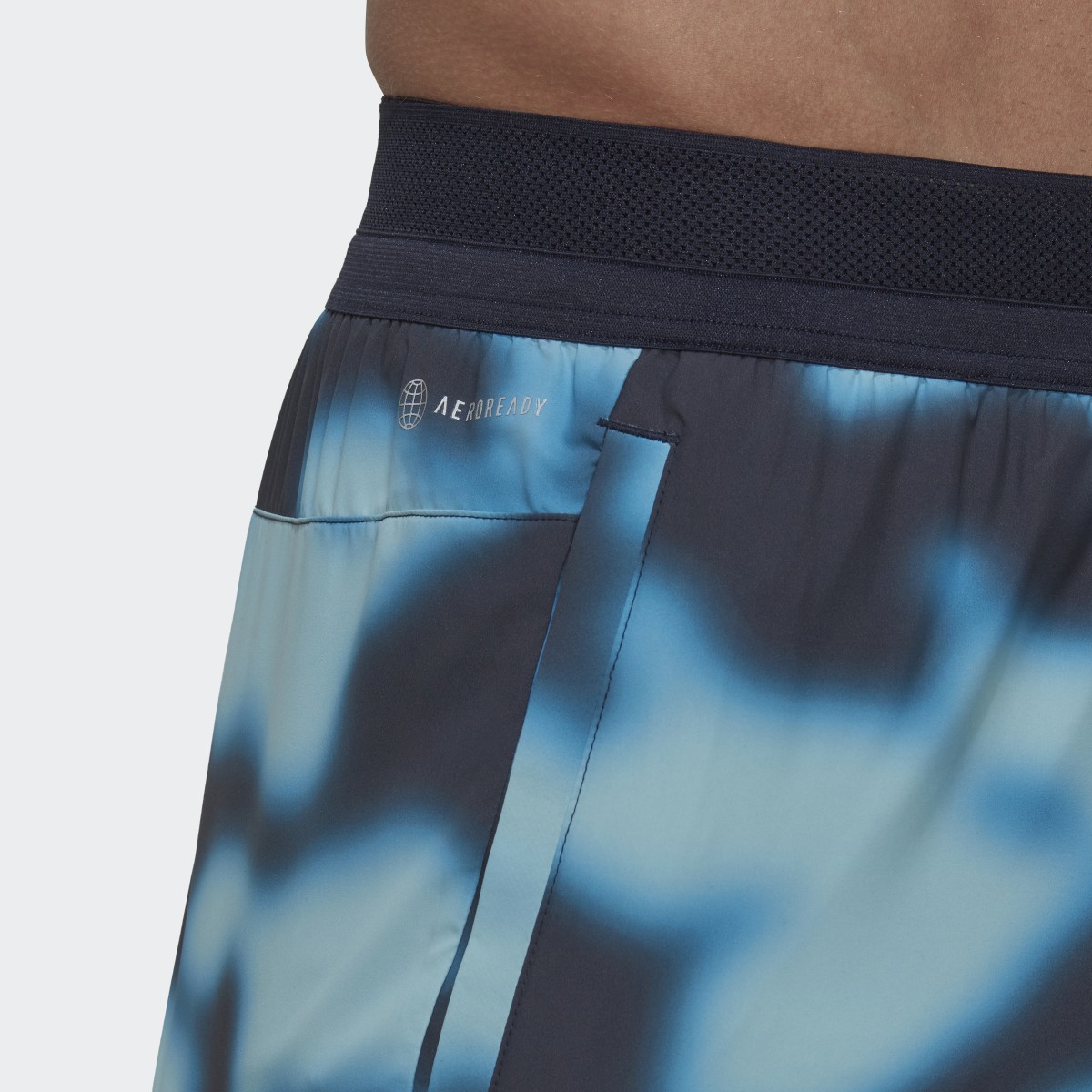 Adidas Run Icons Logo Graphic AOP Shorts. 6