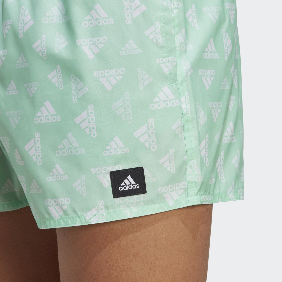 Adidas Logo Print CLX Swim Shorts. 6