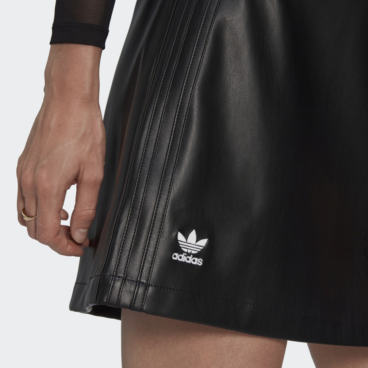 Adidas Centre Stage Faux Leather Skirt. 6