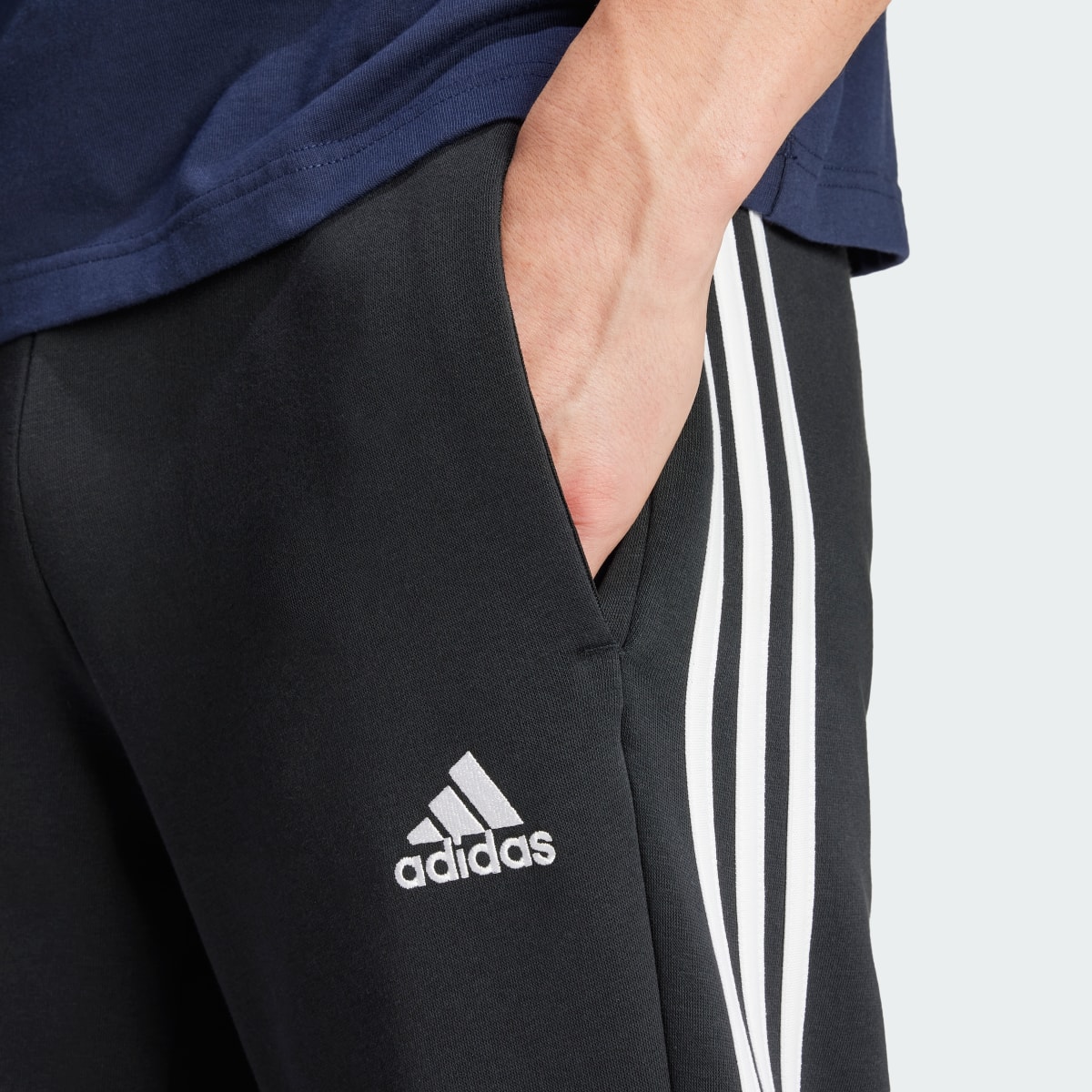 Adidas Essentials 3-Stripes Open Hem Fleece Pants. 6