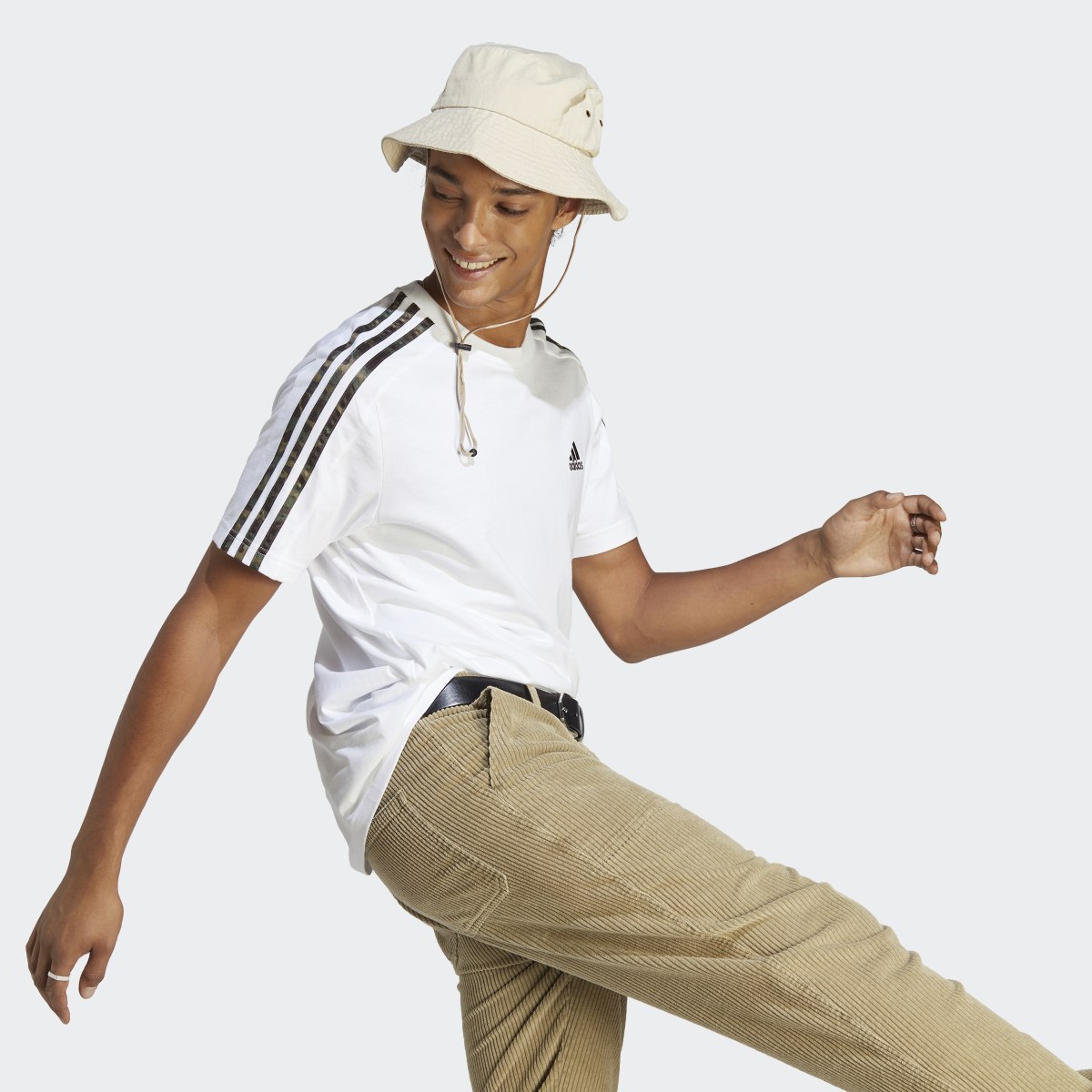 Adidas Essentials Single Jersey 3-Stripes Tee. 4