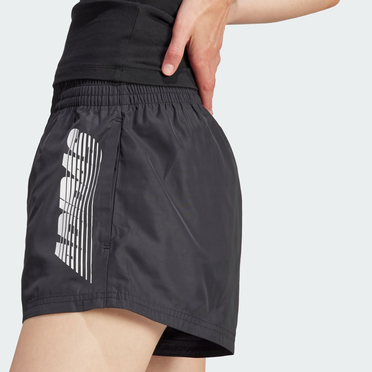 Adidas Side Graphics High-Waisted Shorts. 6