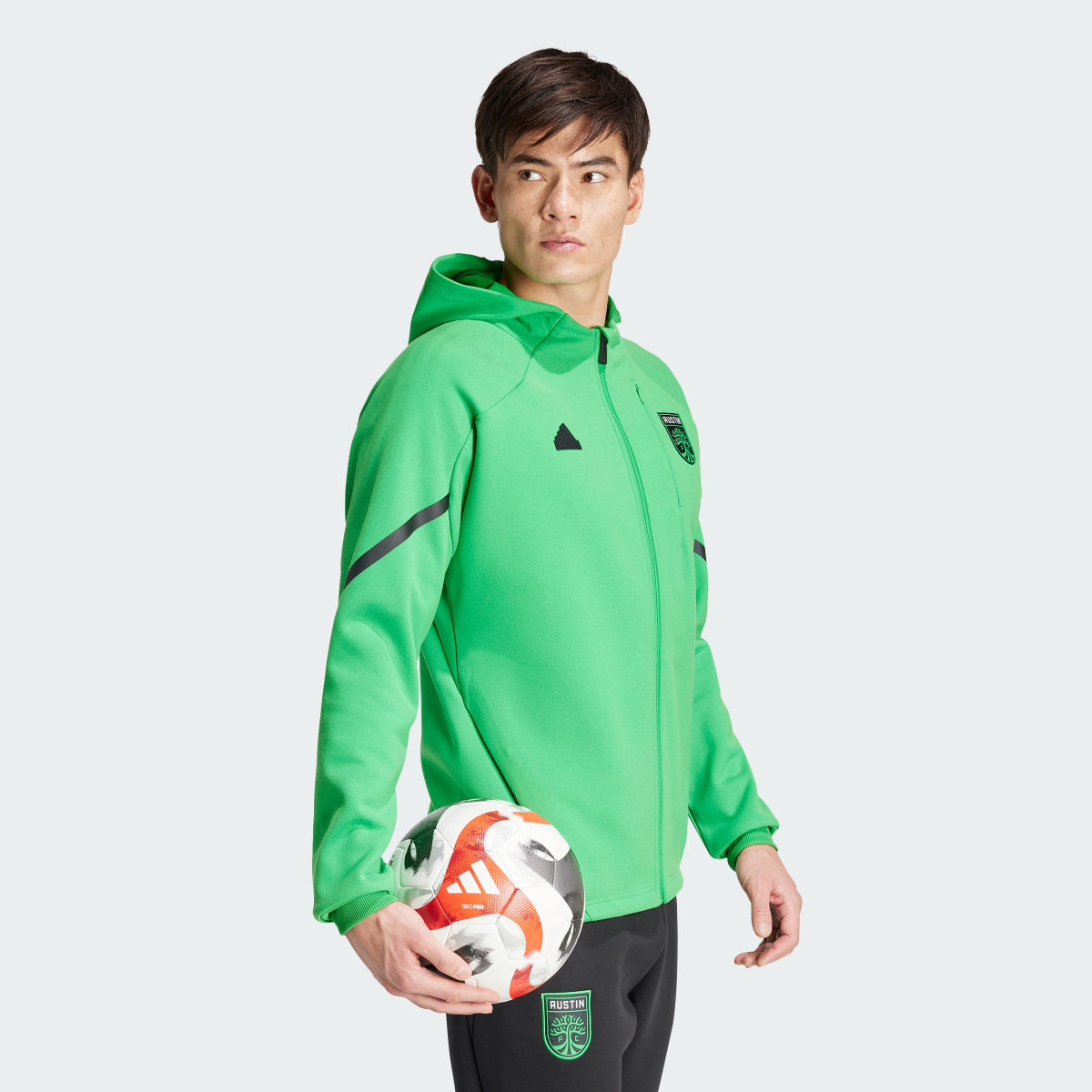 Adidas Austin FC Designed for Gameday Anthem Jacket. 4