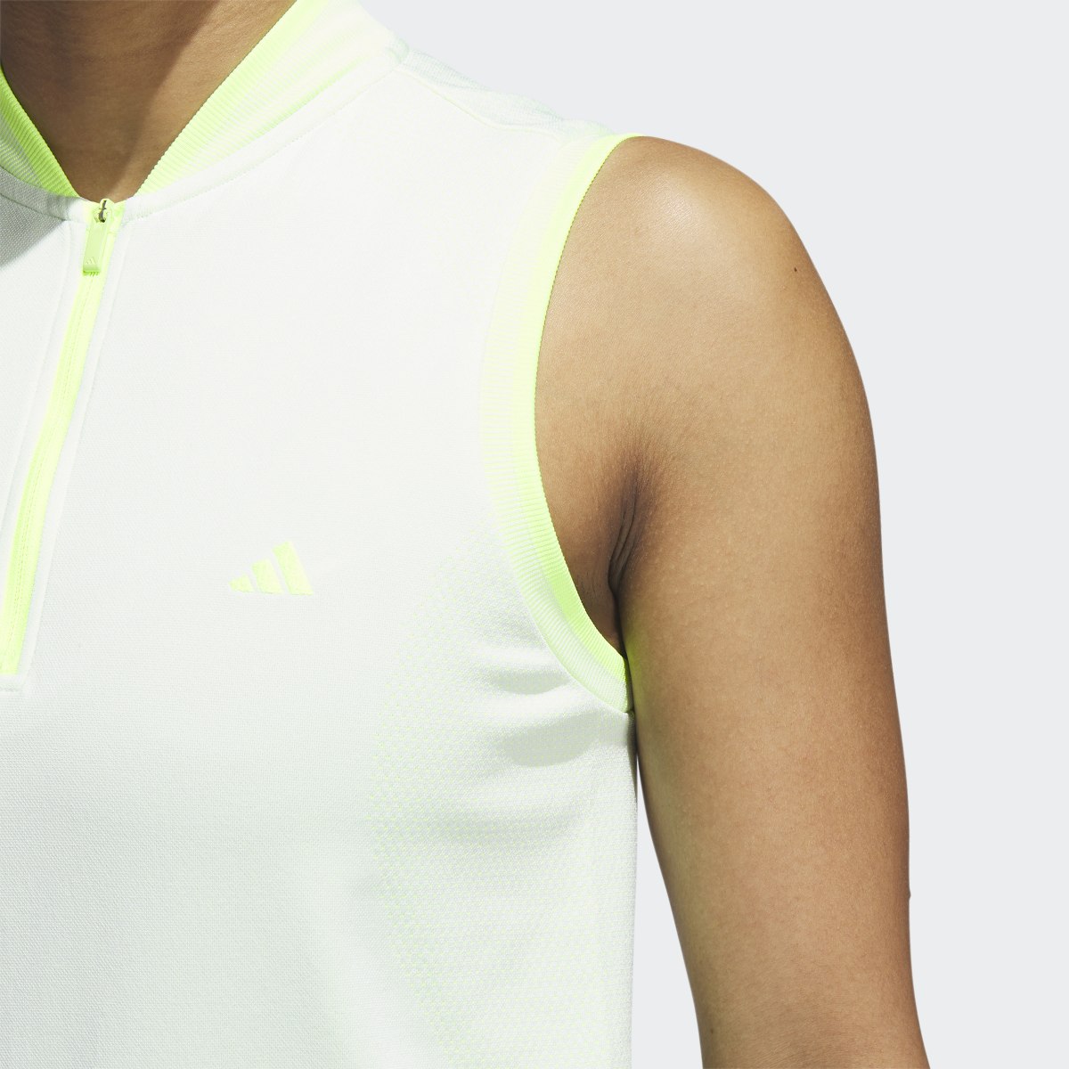 Adidas Ultimate365 Tour PRIMEKNIT Sleeveless Polo Shirt. 7
