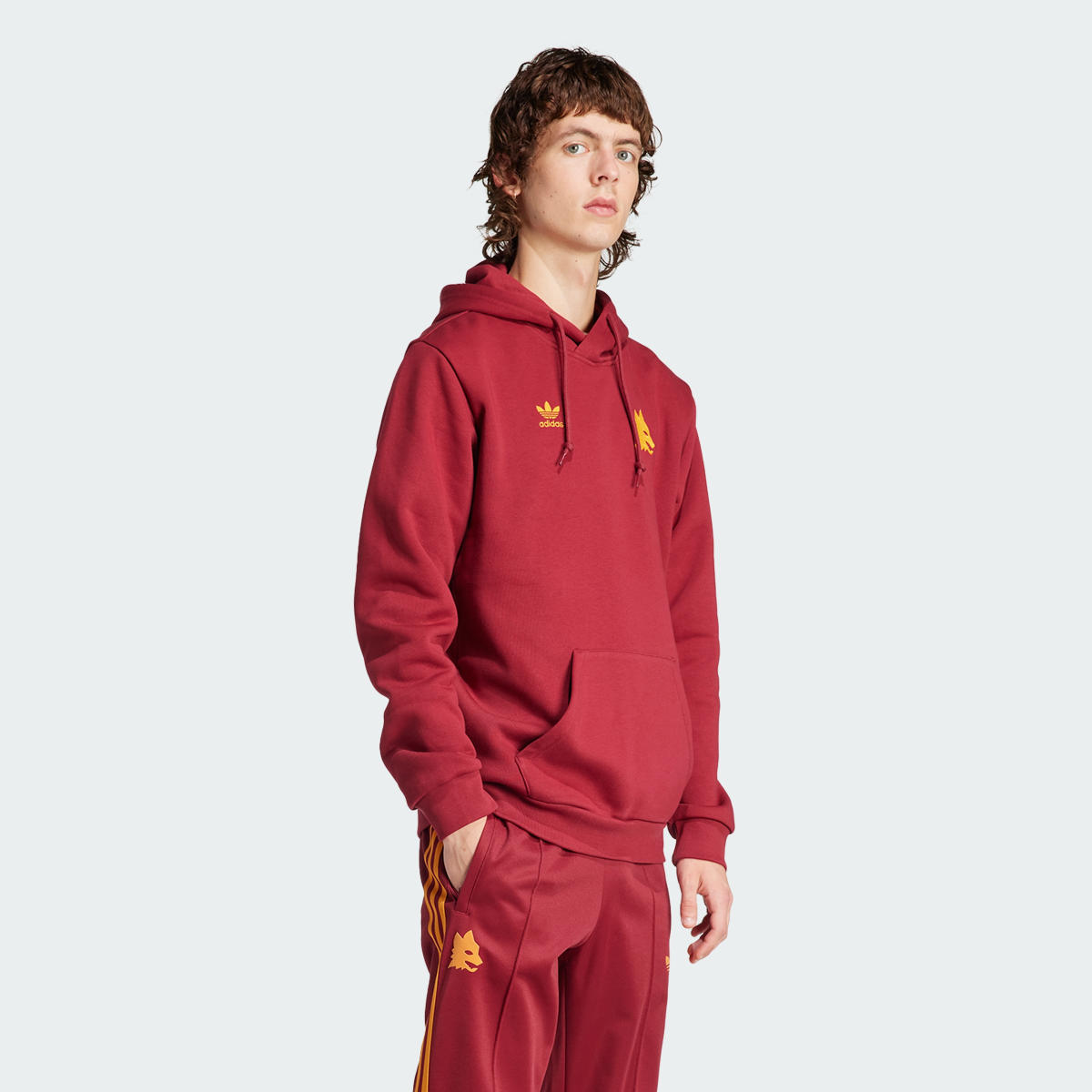 Adidas AS Roma Essentials Trefoil Hoodie. 4