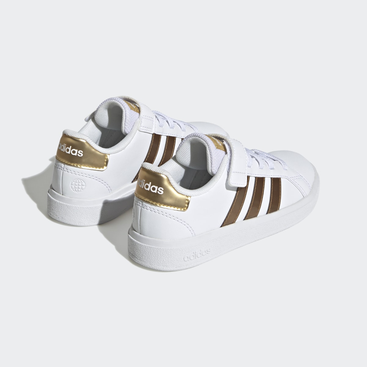 Adidas Grand Court Sustainable Lifestyle Court Elastic Lace and Top Strap Schuh. 6