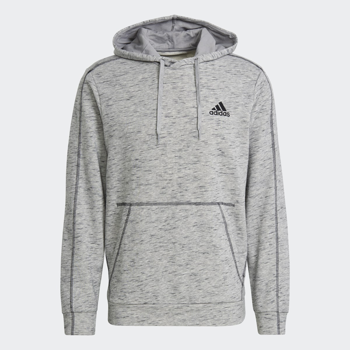 Adidas Essentials Mélange Embroidered Small Logo Hoodie. 6