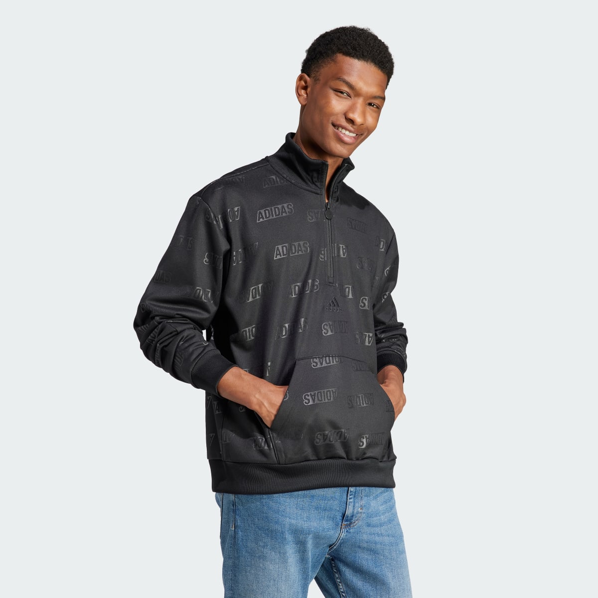 Adidas Bluza Embossed Quarter-Zip. 4