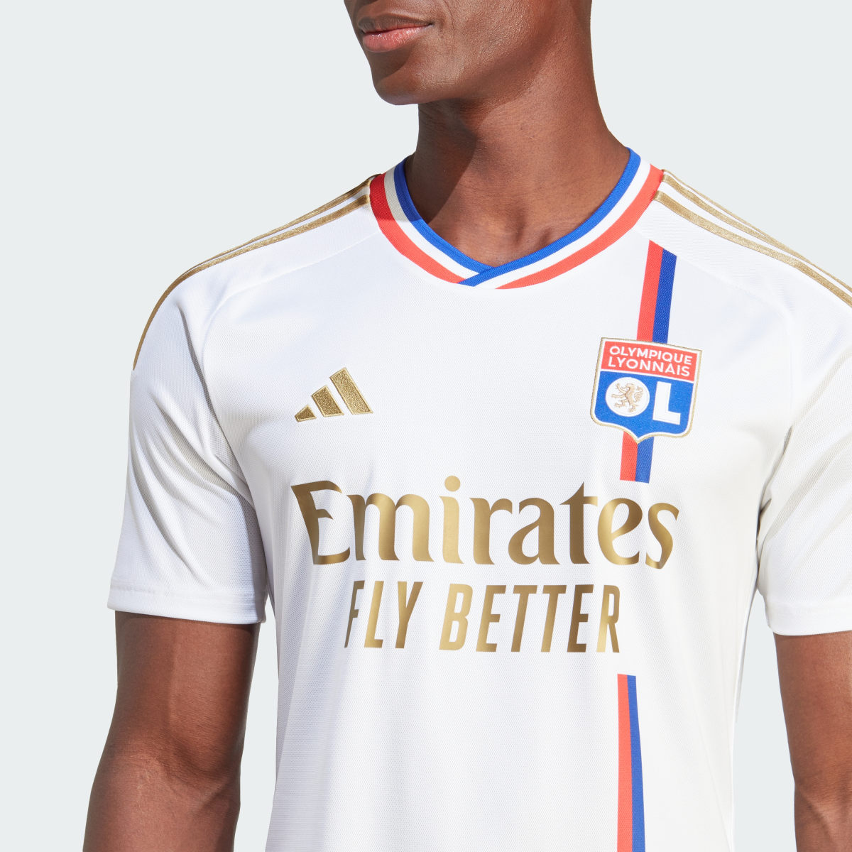 Adidas Camisola Principal 23/24 do Olympique Lyonnais. 8