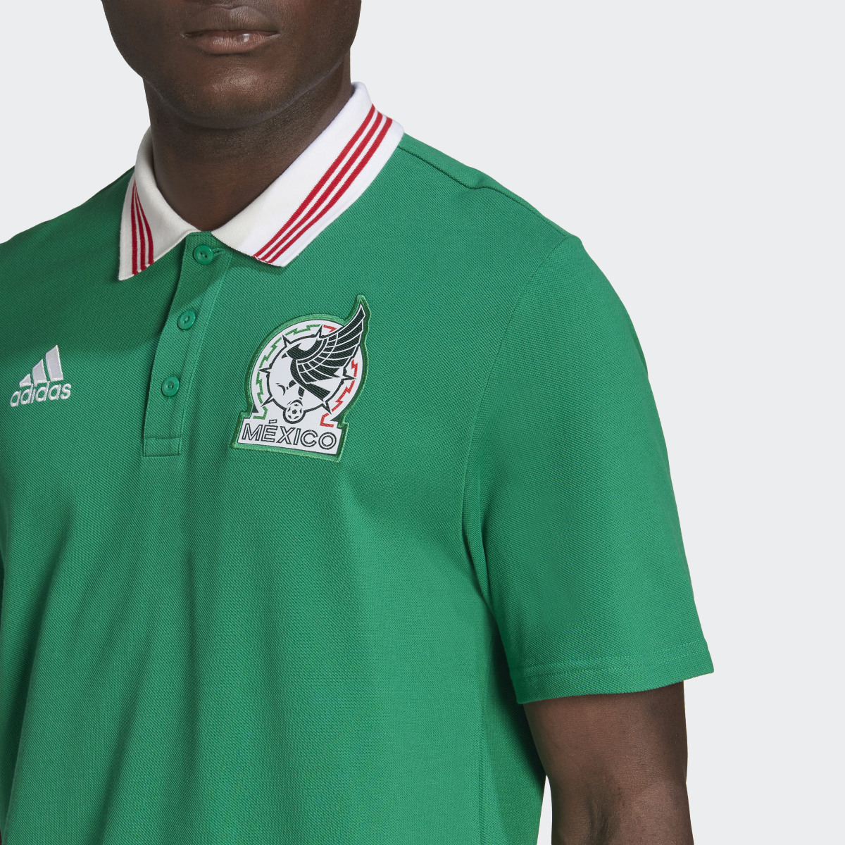 Adidas Playera Polo ADN Selección Nacional de México. 6