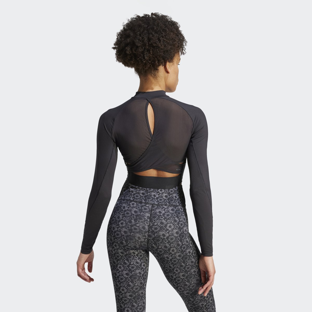 Adidas HIIT HEAT.RDY Long Sleeve Crop Tee. 4