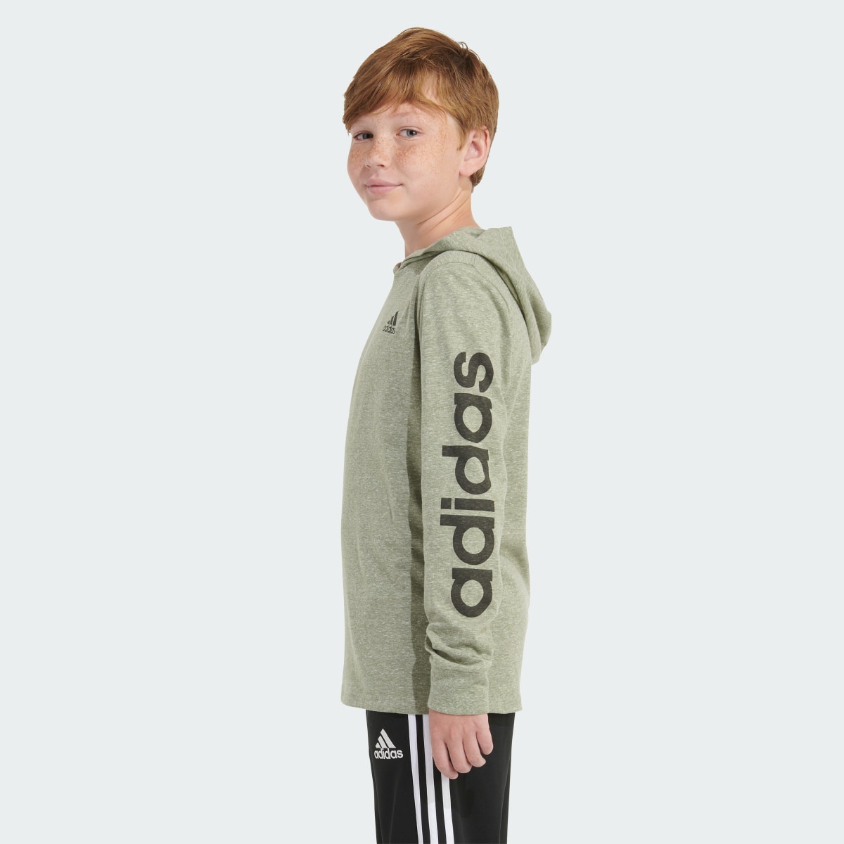 Adidas Long Sleeve Snow Heather Hooded Tee. 6