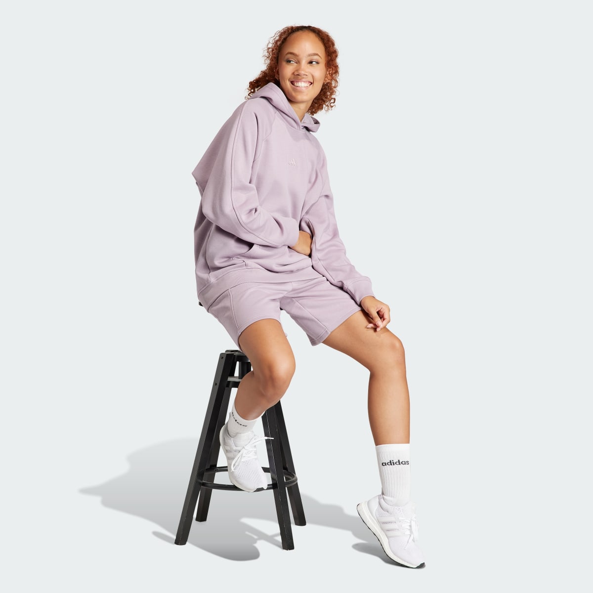 Adidas ALL SZN Fleece Boyfriend Hoodie. 4