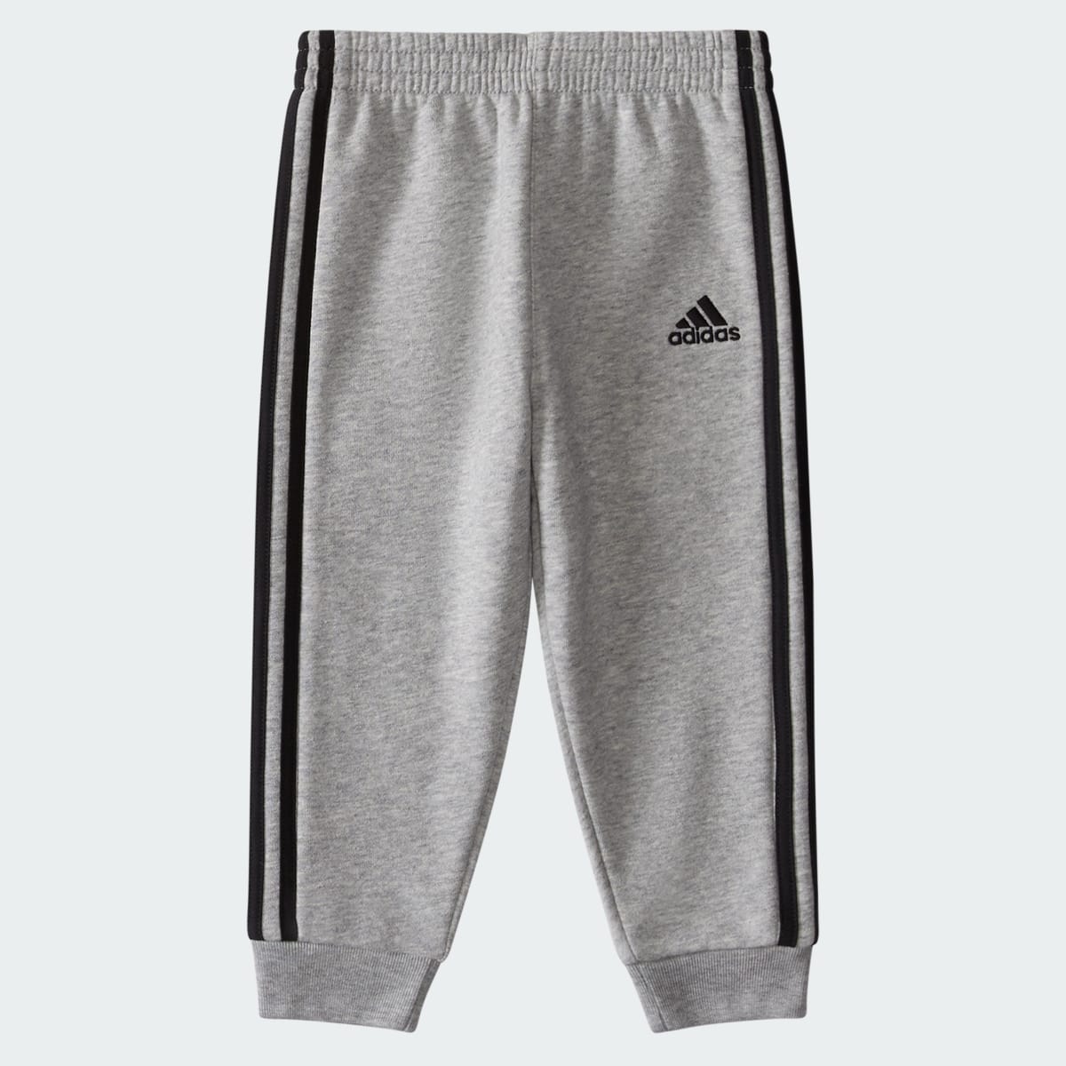 Adidas Two-Piece Cotton Tee and Heather Fleece Jogger Set. 3