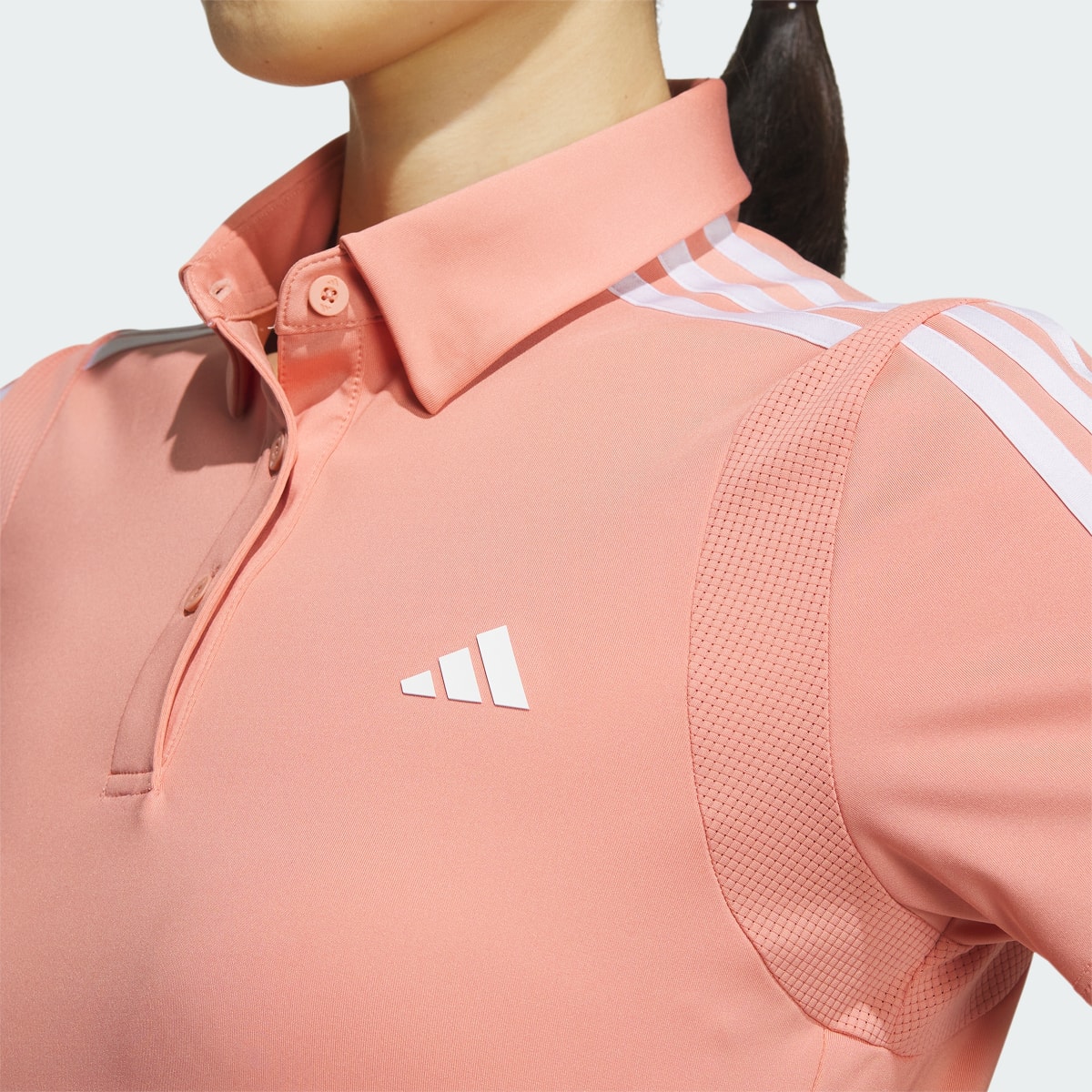 Adidas HEAT.RDY 3-Stripes Short Sleeve Polo Shirt. 6