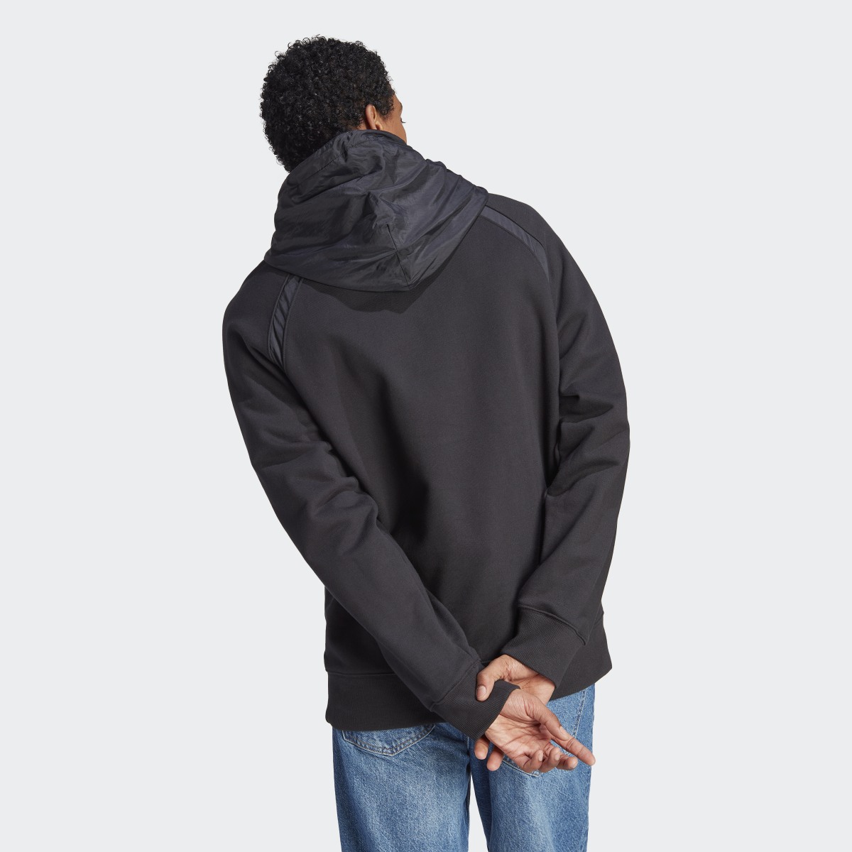 Adidas Premium Essentials Crinkle Nylon Hoodie. 4