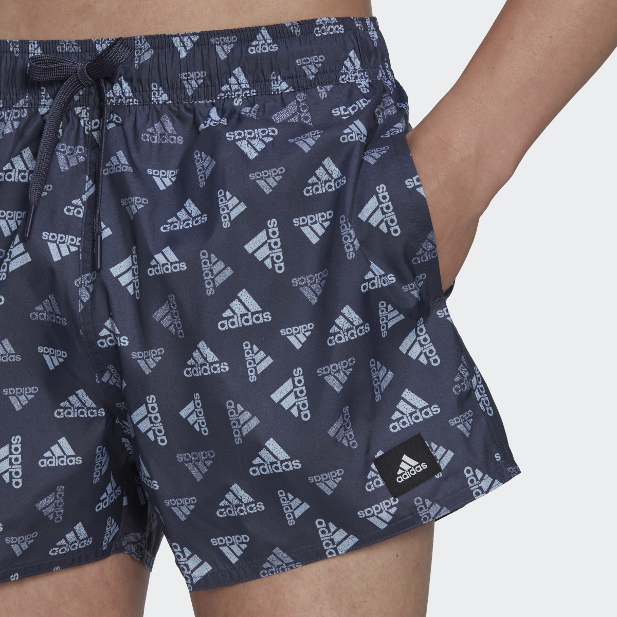Adidas Logo Print CLX Swim Shorts Very Short Length. 5