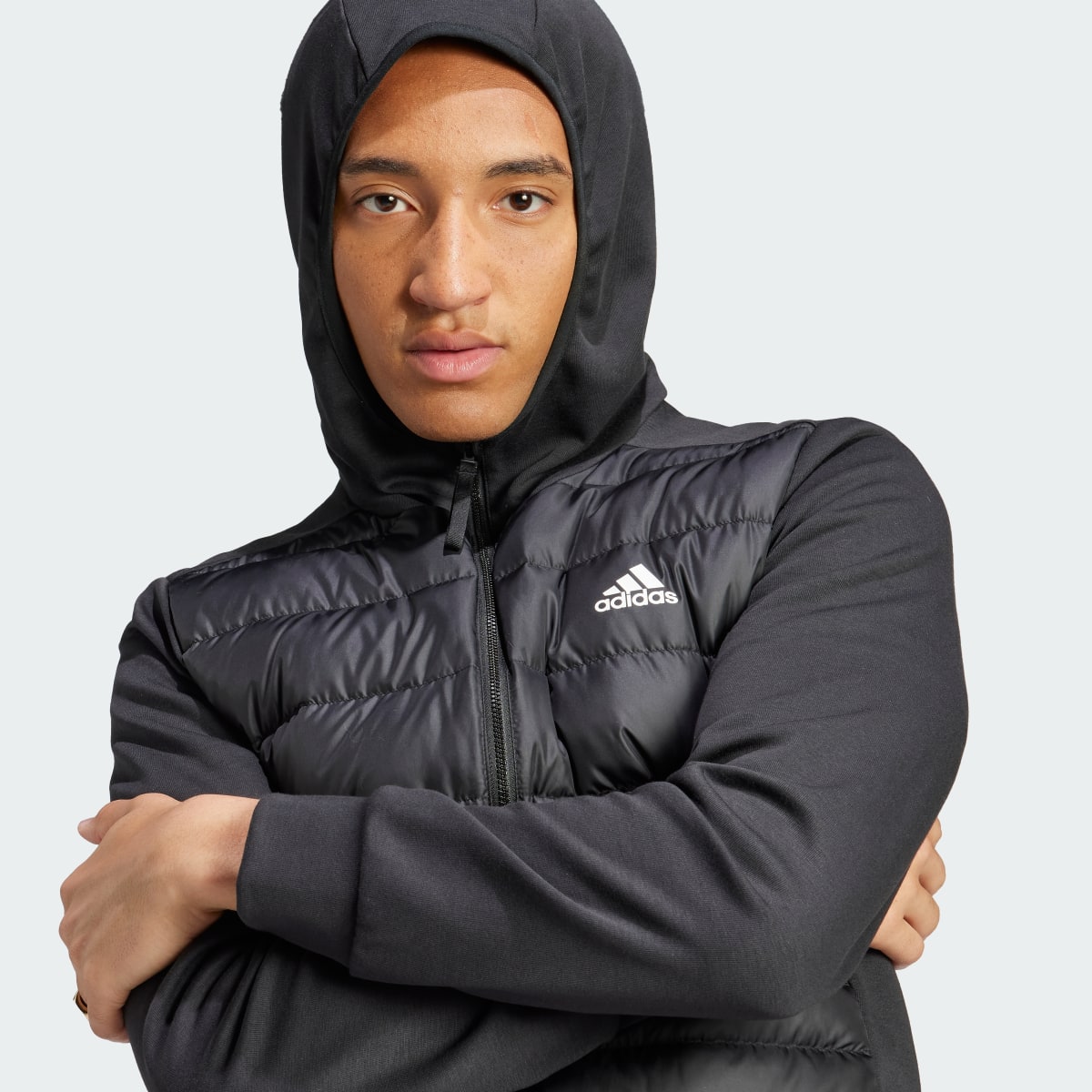 Adidas Essentials Hybrid Hooded Daunenjacke. 6