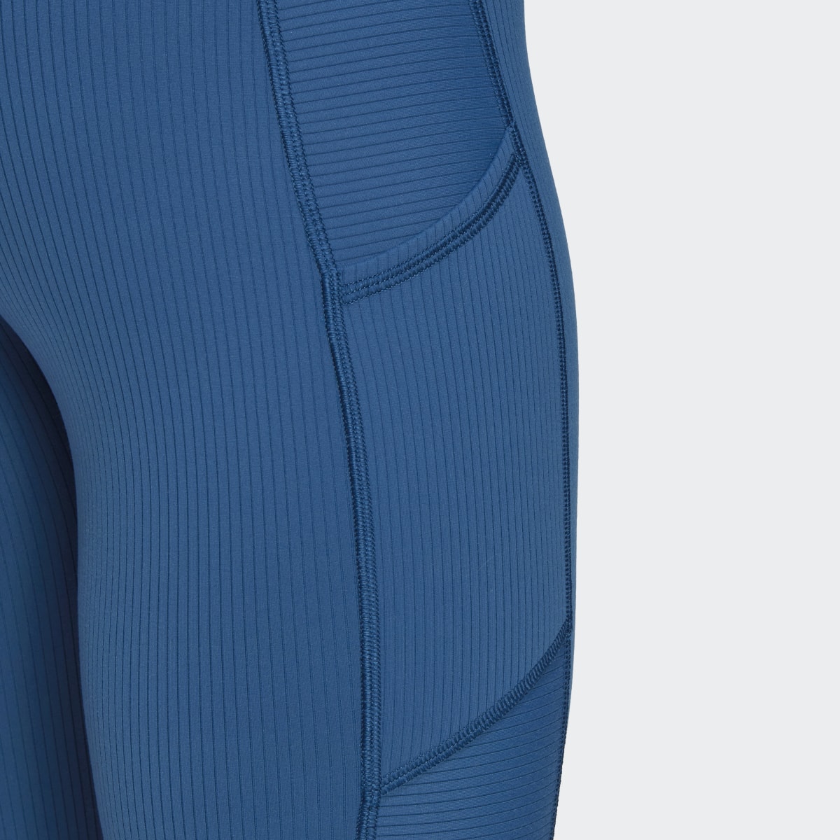 Adidas Leggings Caneladas com Cintura Supersubida para Ioga Luxe Wind. 6
