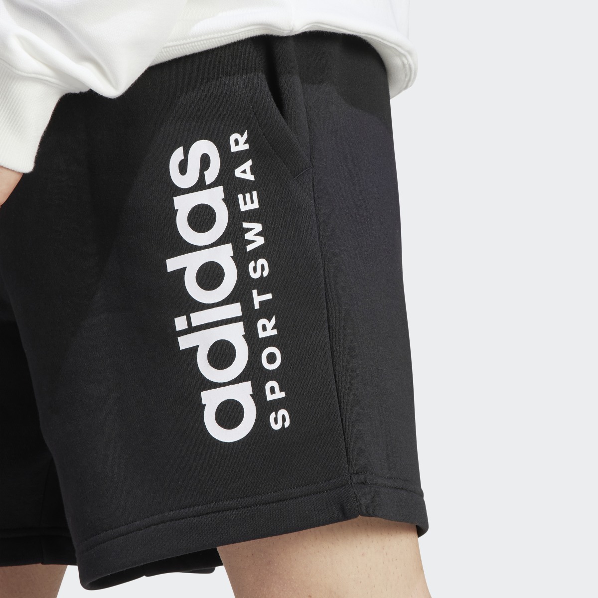 Adidas All SZN Fleece Graphic Shorts. 6