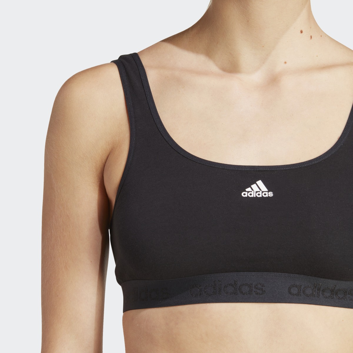 Adidas Active Comfort Flex Cotton Scoop Bralette. 7