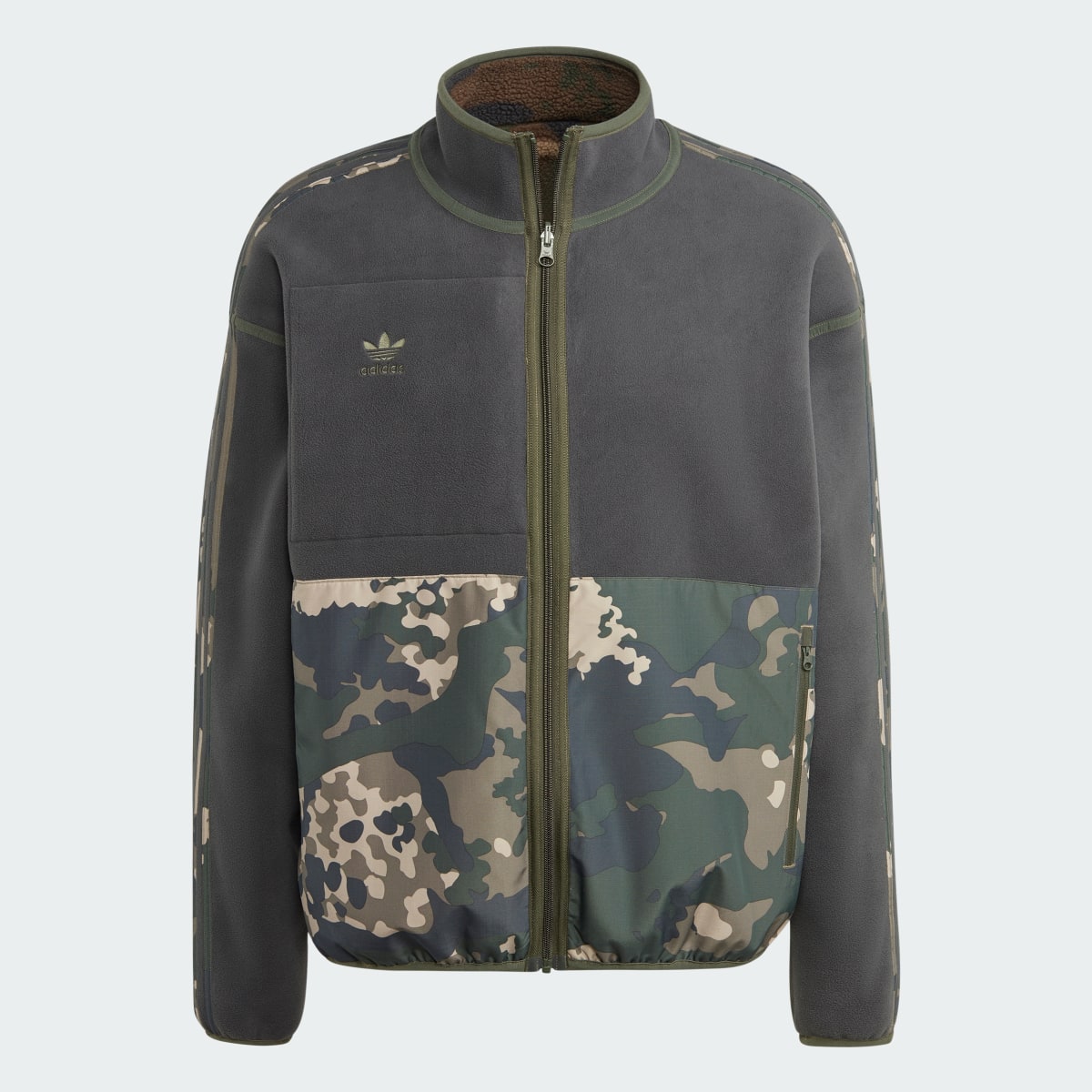 Adidas Graphics Camo Reversible Fleece Jacket. 6