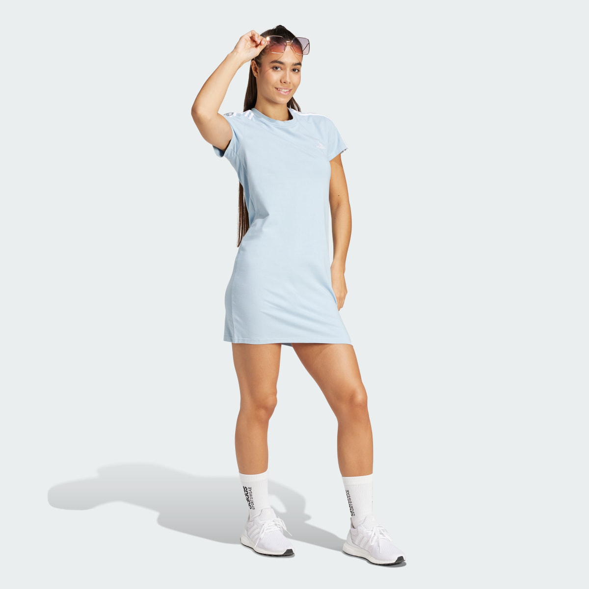 Adidas Vestido Playera Essentials 3 Franjas. 4