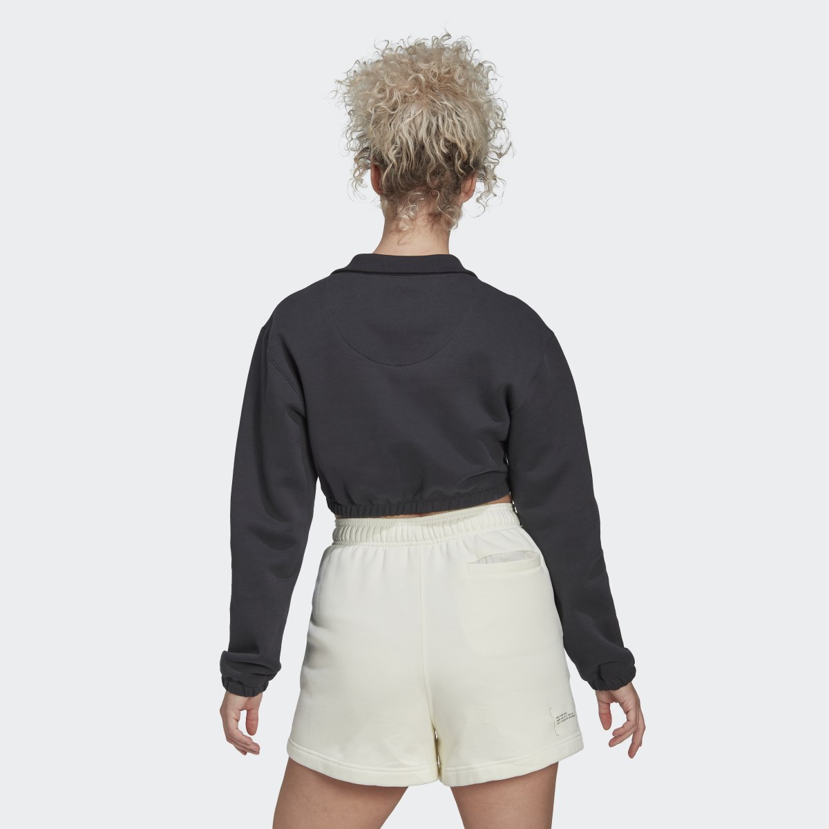 Adidas Cropped Half-Zip Sweatshirt. 5