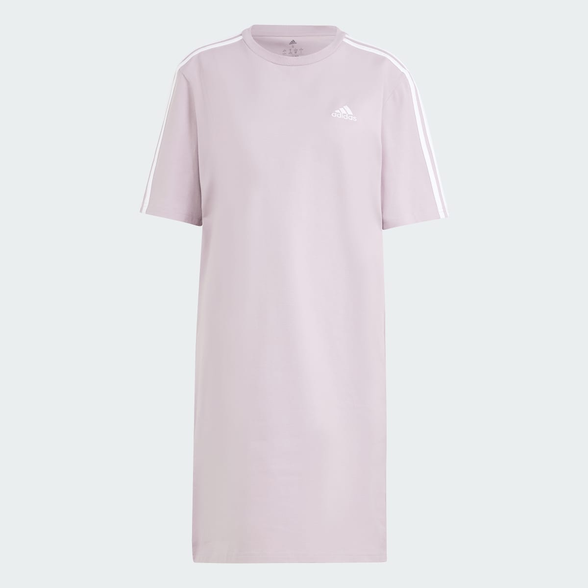 Adidas Essentials 3-Stripes Single Jersey Boyfriend Tee Dress. 5