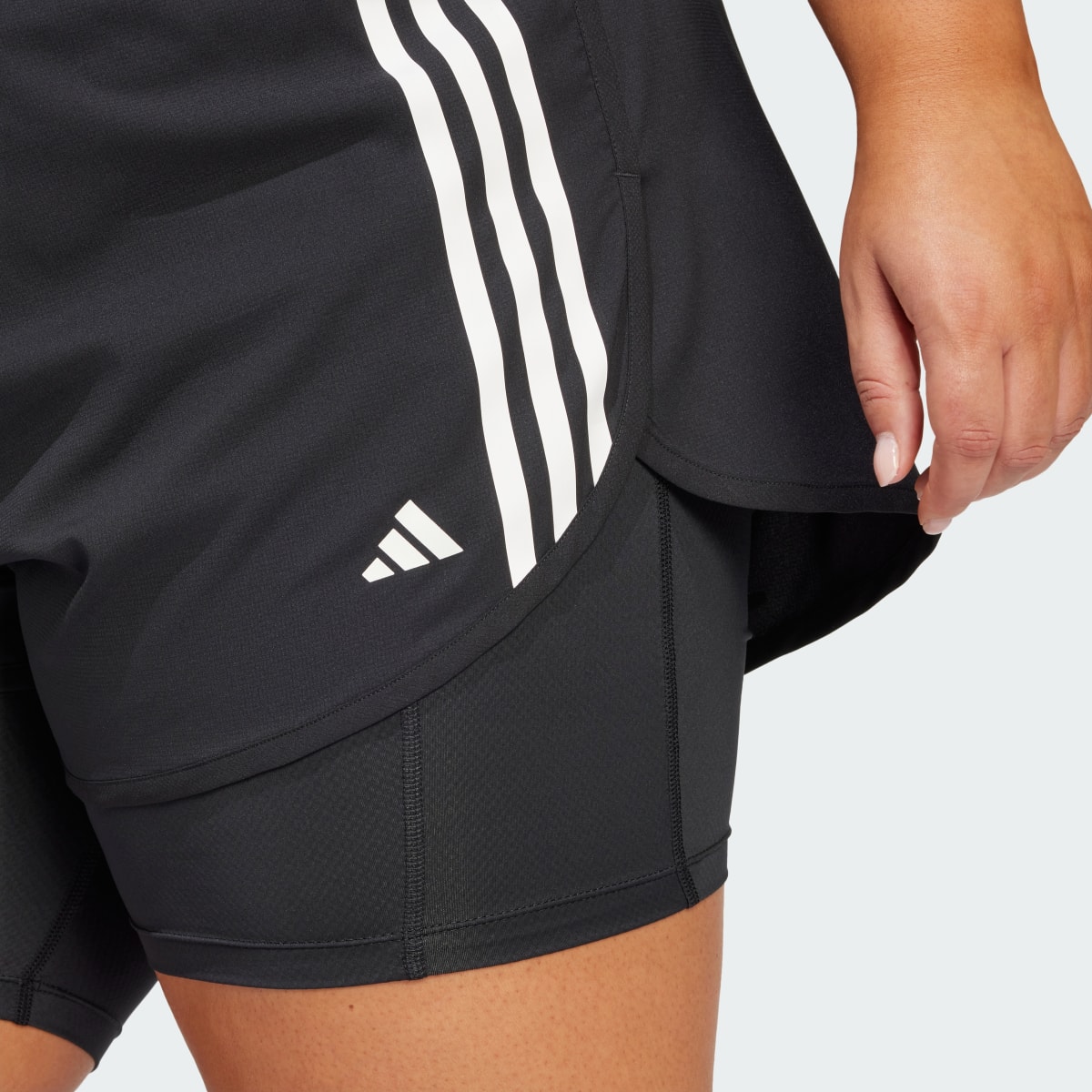 Adidas Own the Run 3-Stripes 2-in-1 Shorts. 6